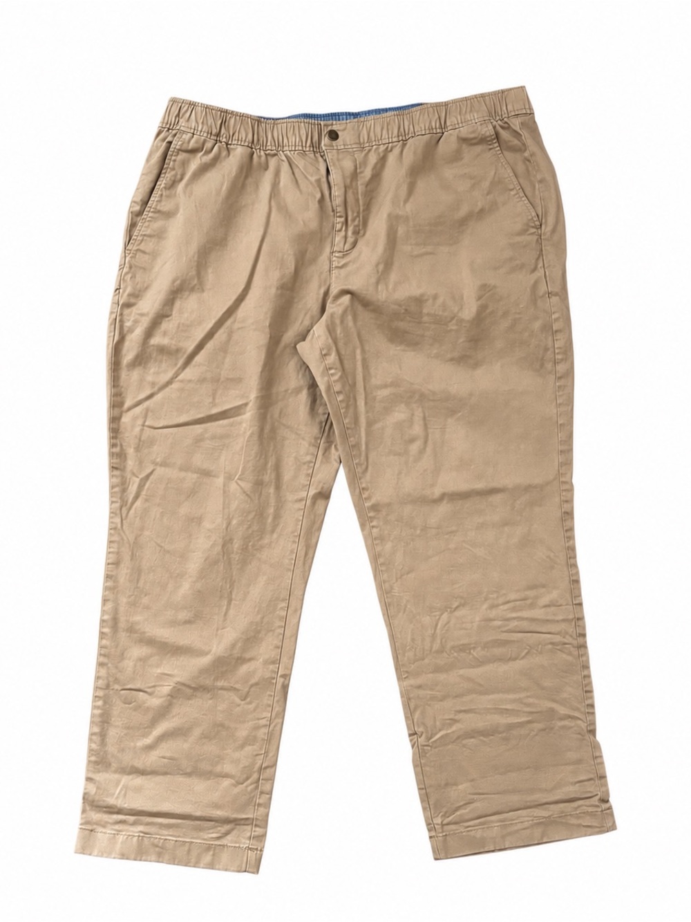 L.L.Bean Standard Fit Khaki Pants Tan Size XL 28 Casual Chinos